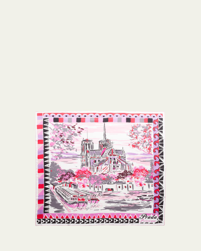 Pittoresque Paris Printed Scarf